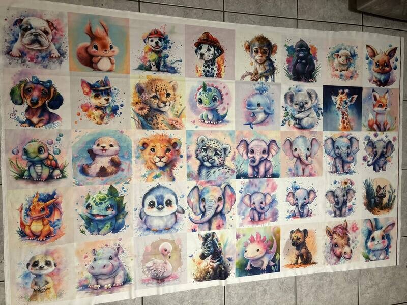 Panneau pour débarbouillette animaux