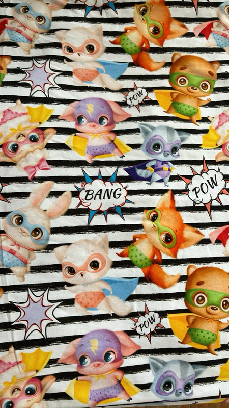 Coton Spandex Animaux