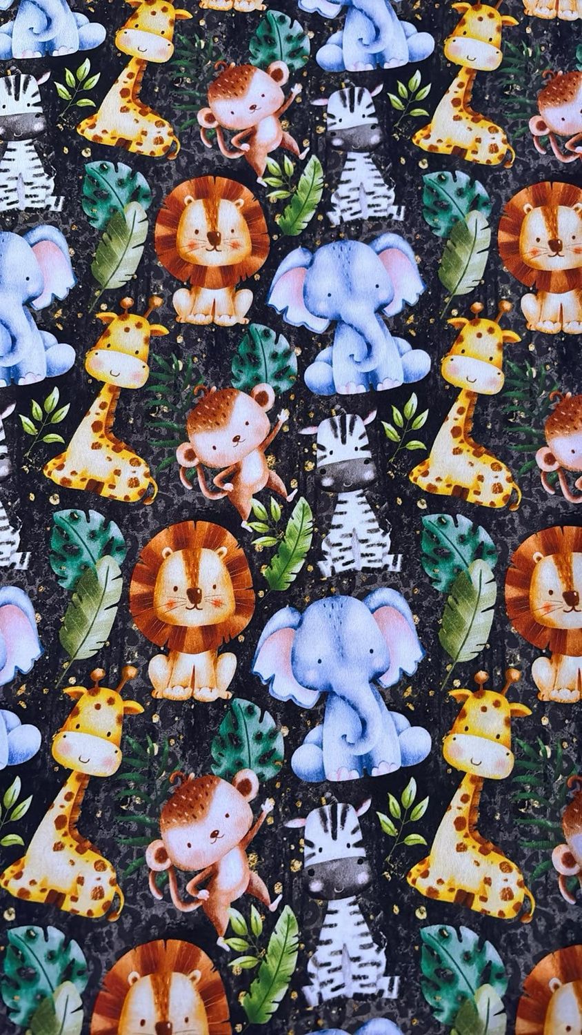 Coton Spandex Animaux