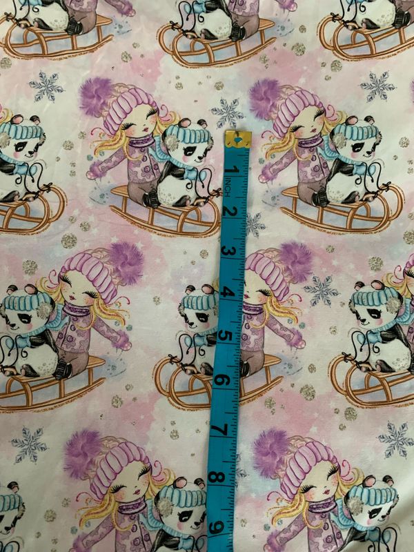 Coton Spandex panda 16 pouce