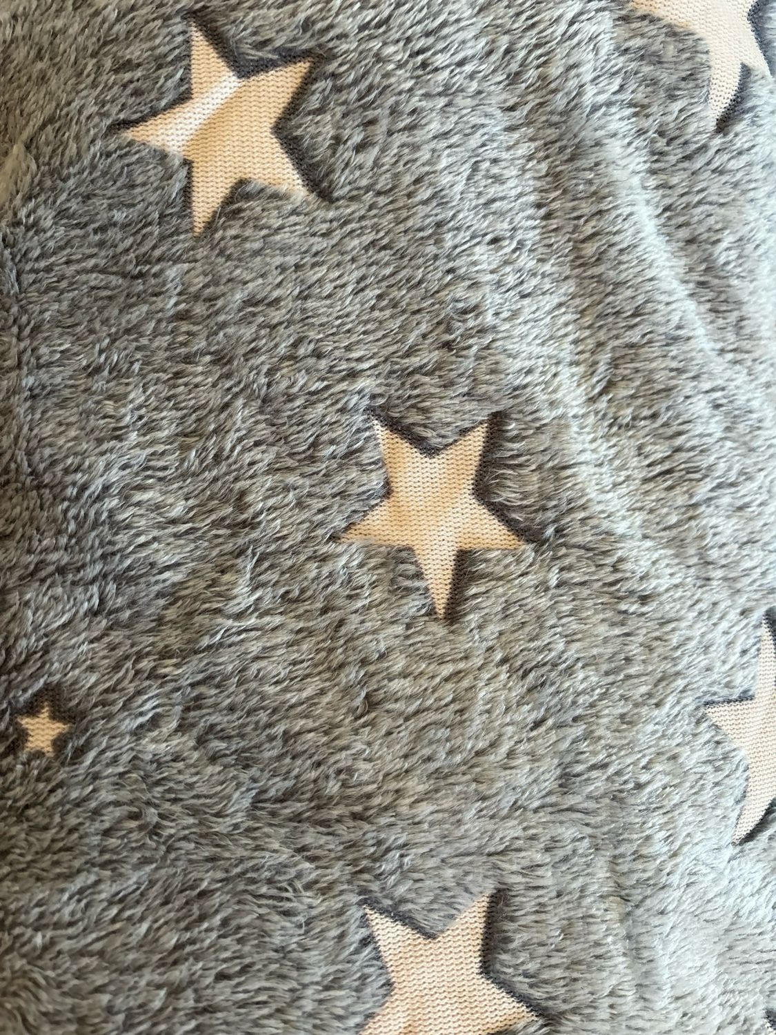 Tissu phosphorescent étoile gris