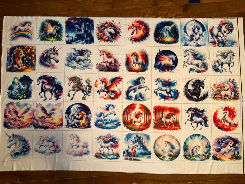 Panneau pour débarbouillette licorne