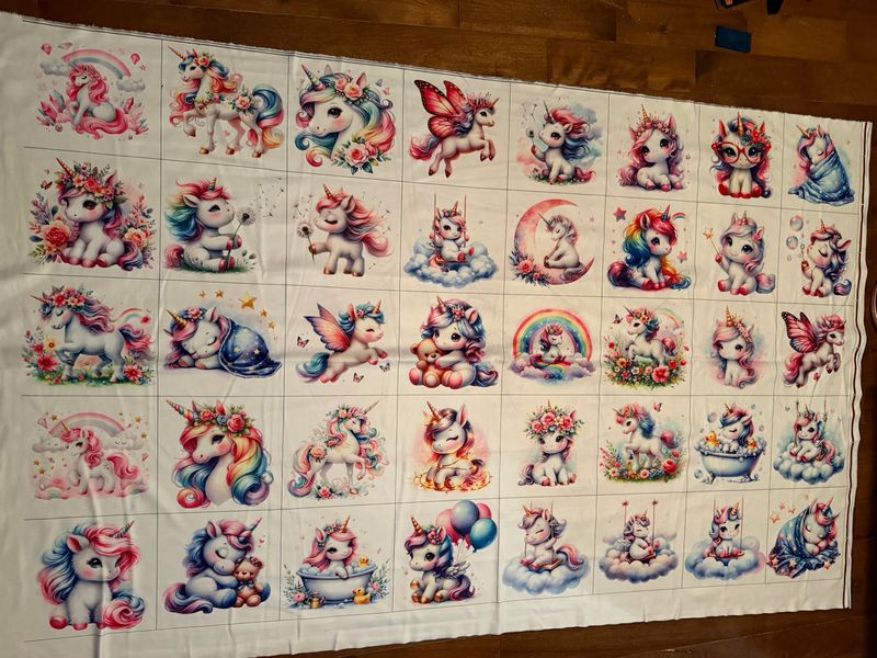 Panneau pour débarbouillette licorne