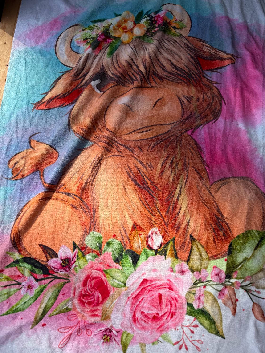 Ratine 100 % polyester vache