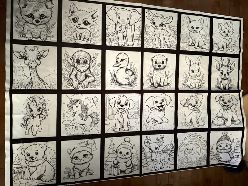 Coton Canvas à colorier  Animaux