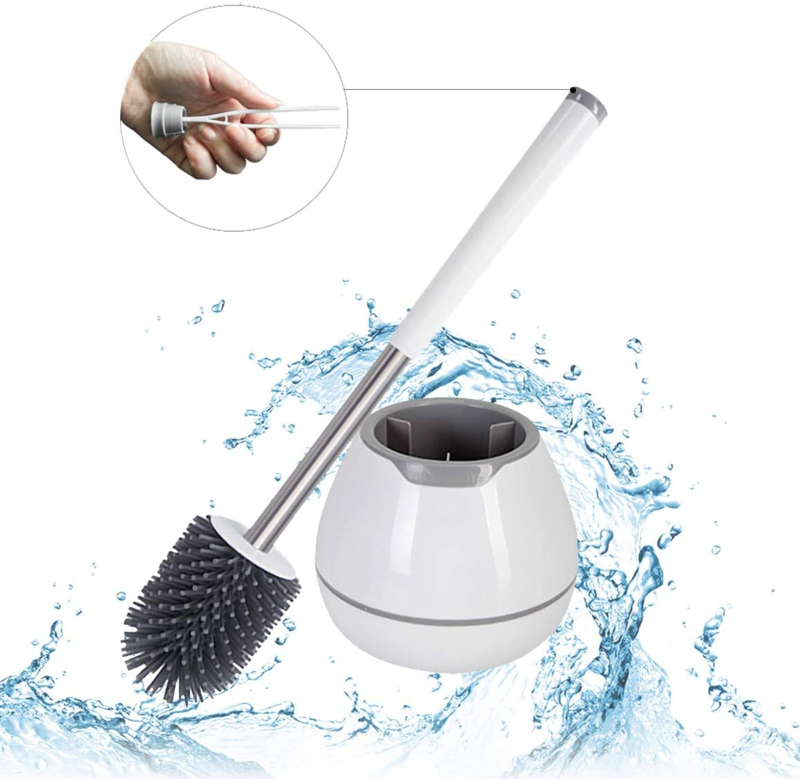 Toilet Brush and Holder Set,  - White