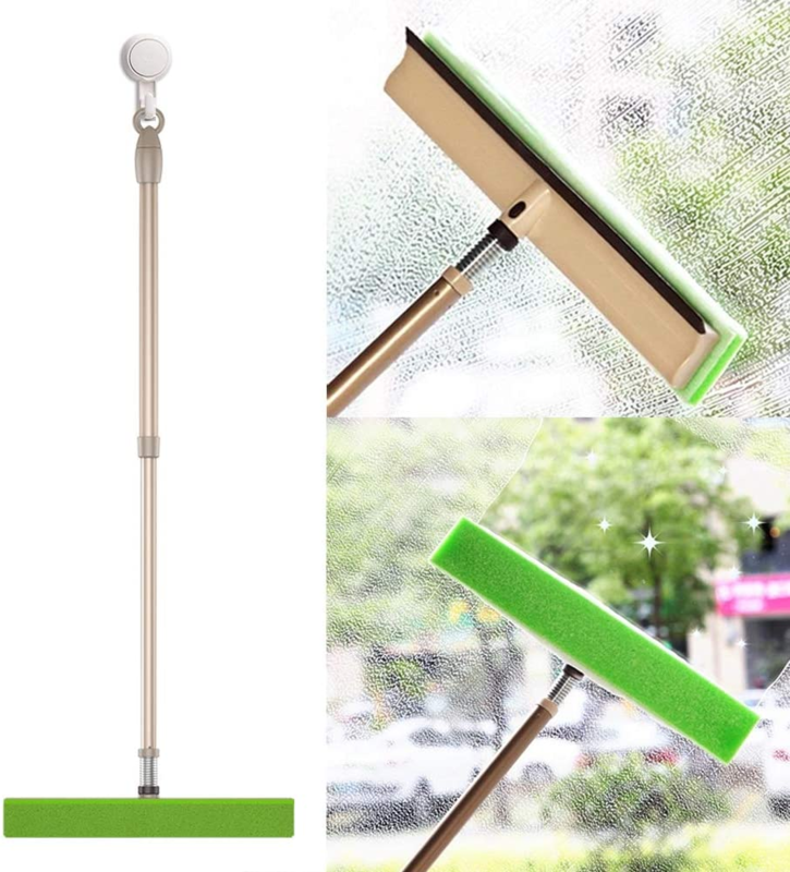 Window Squeegee Combo, 3 in 1 Window Cleaner with Adjustable , Multi-Purpose Window Scrubber kit