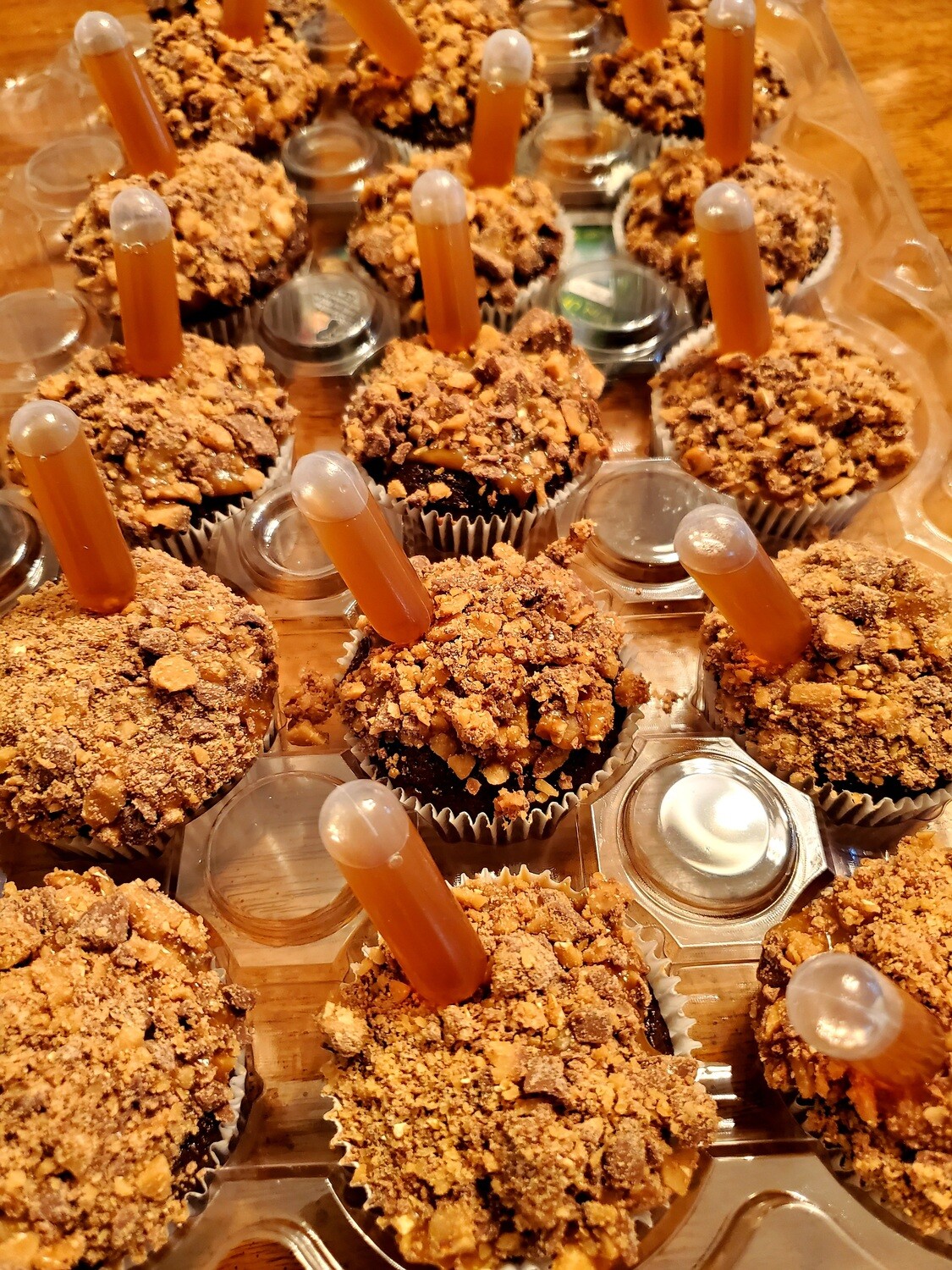Chocolate Caramel Crunch cupcakes