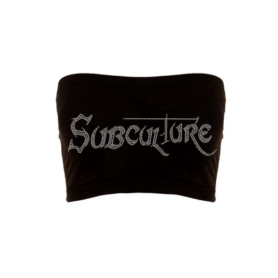 RHINESTONE SUBCULTURE TOP | BLACK RHINESTONE SUBCULTURE TOP | BLACK