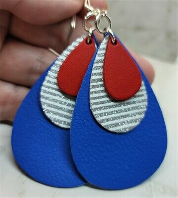 Americana Leather Earring Stack