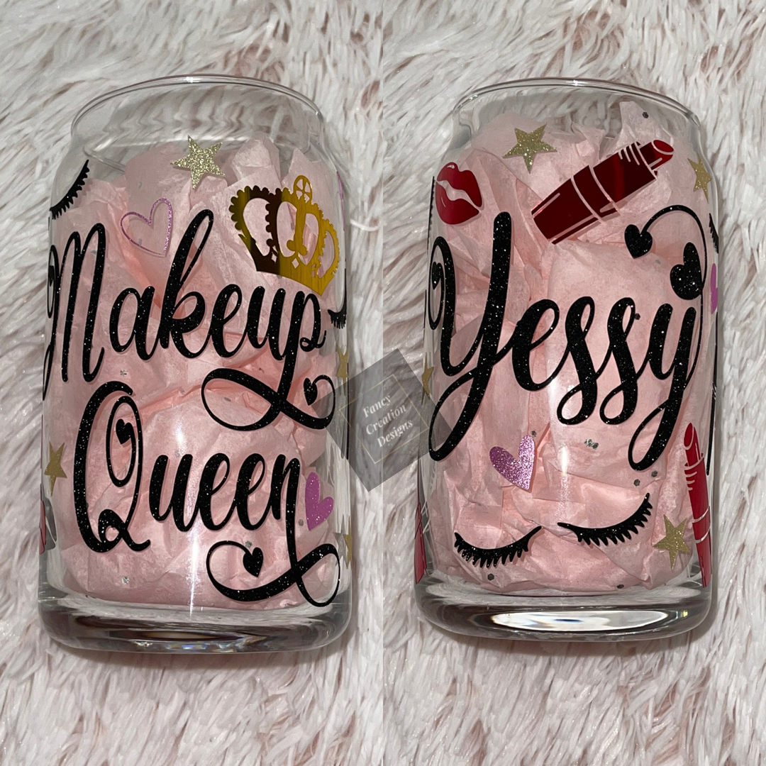 Makeup Queen Glass Can