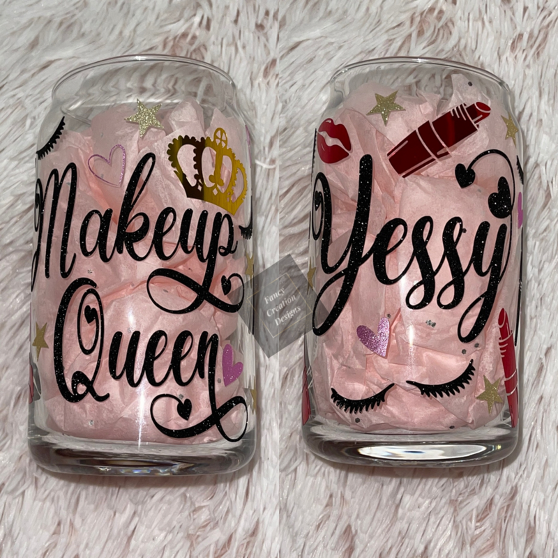 Makeup Queen Glass Can