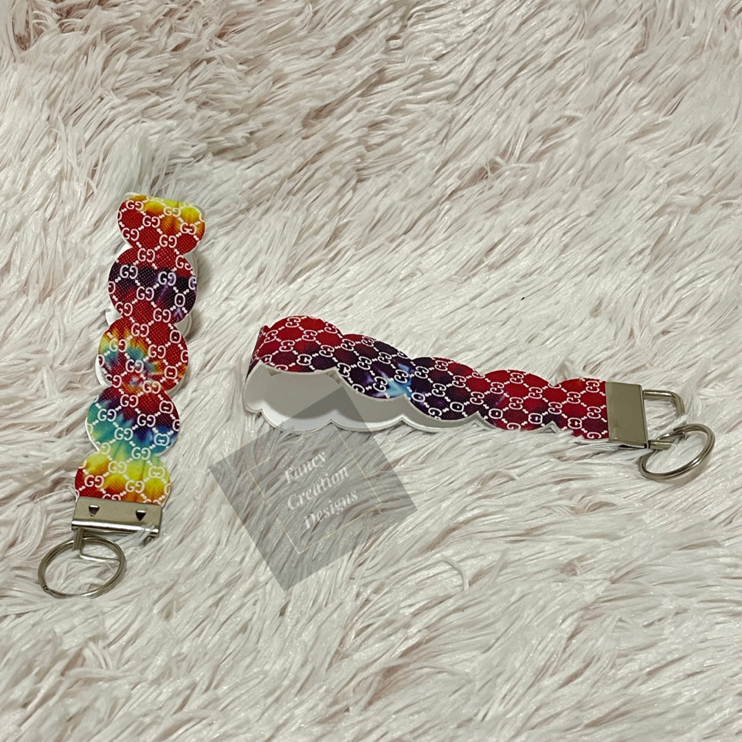 Inspired Tye Dye Scallop Wristlet