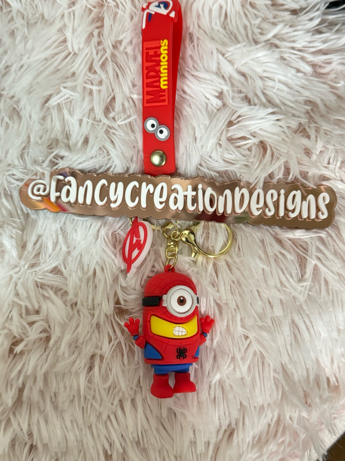 Minion Spiderman Keychain