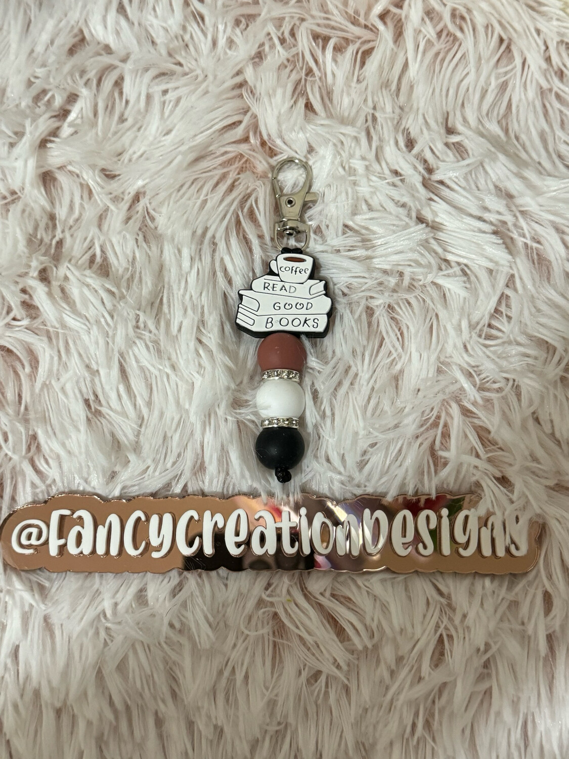 Book Beaded Keychain