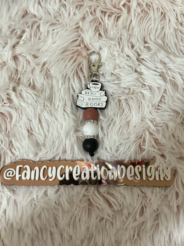 Book Beaded Keychain