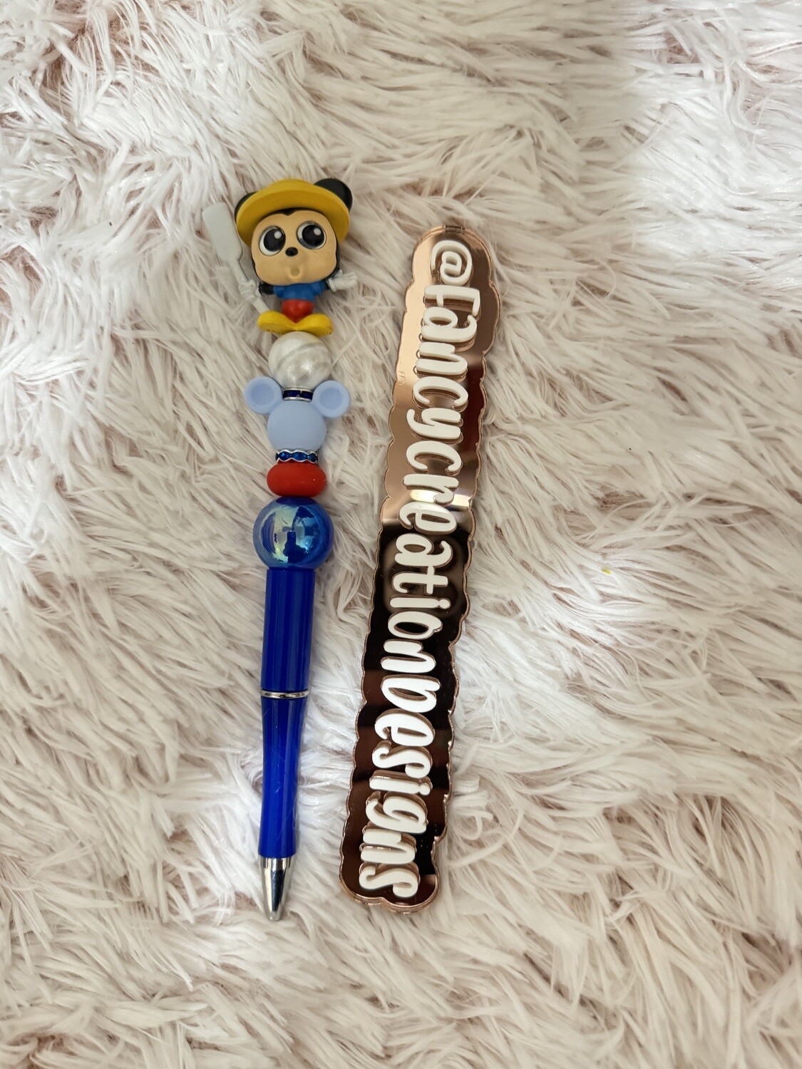 Character Beaded Pens, Character Pens: Boy Mouse In Hat