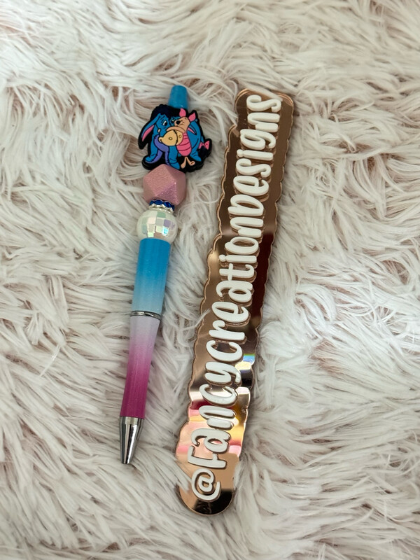 Donkey and Piggy Beaded Pen