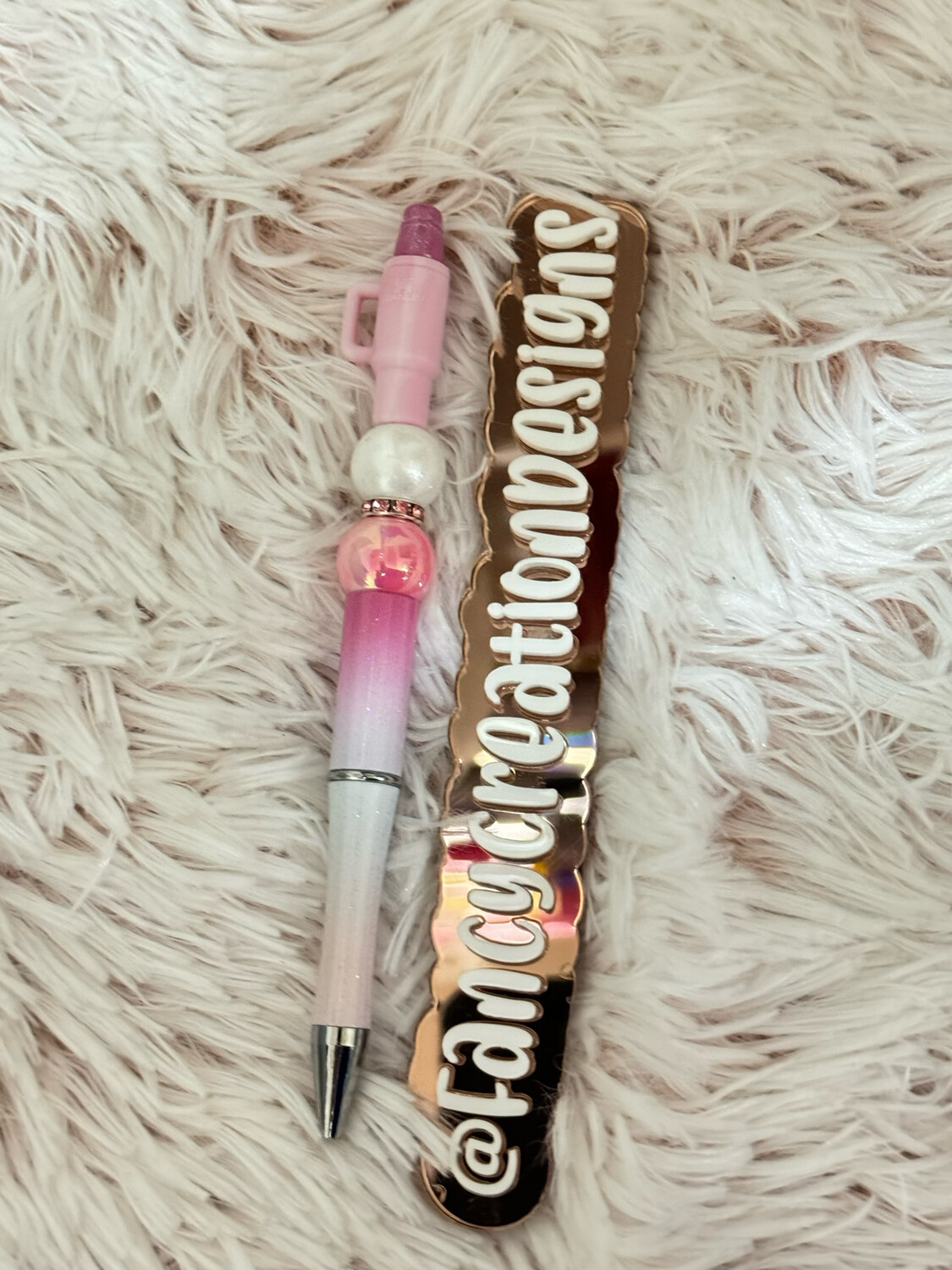 Pink Stanley Beaded Pen