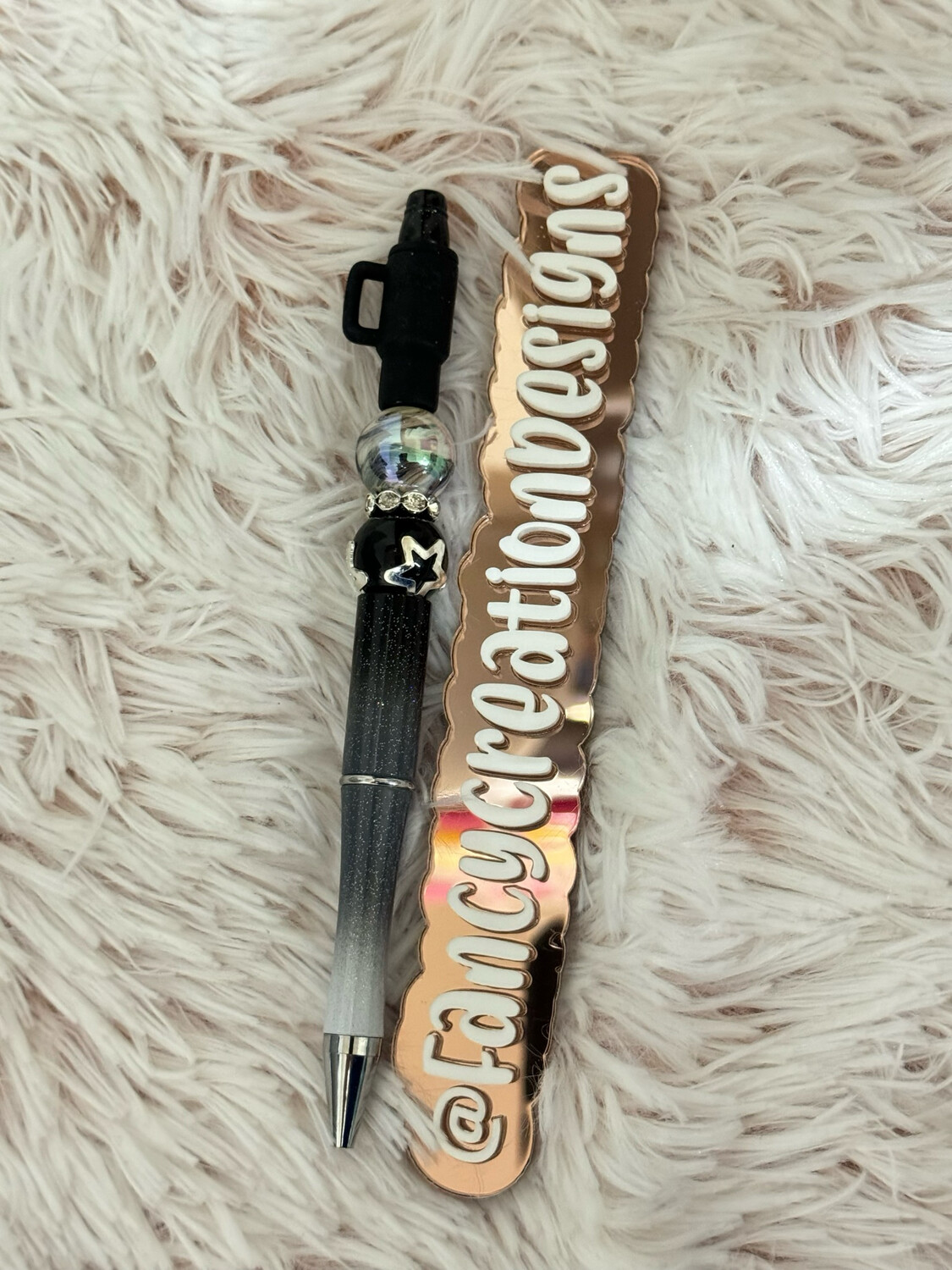 Black Stanley Beaded Pen