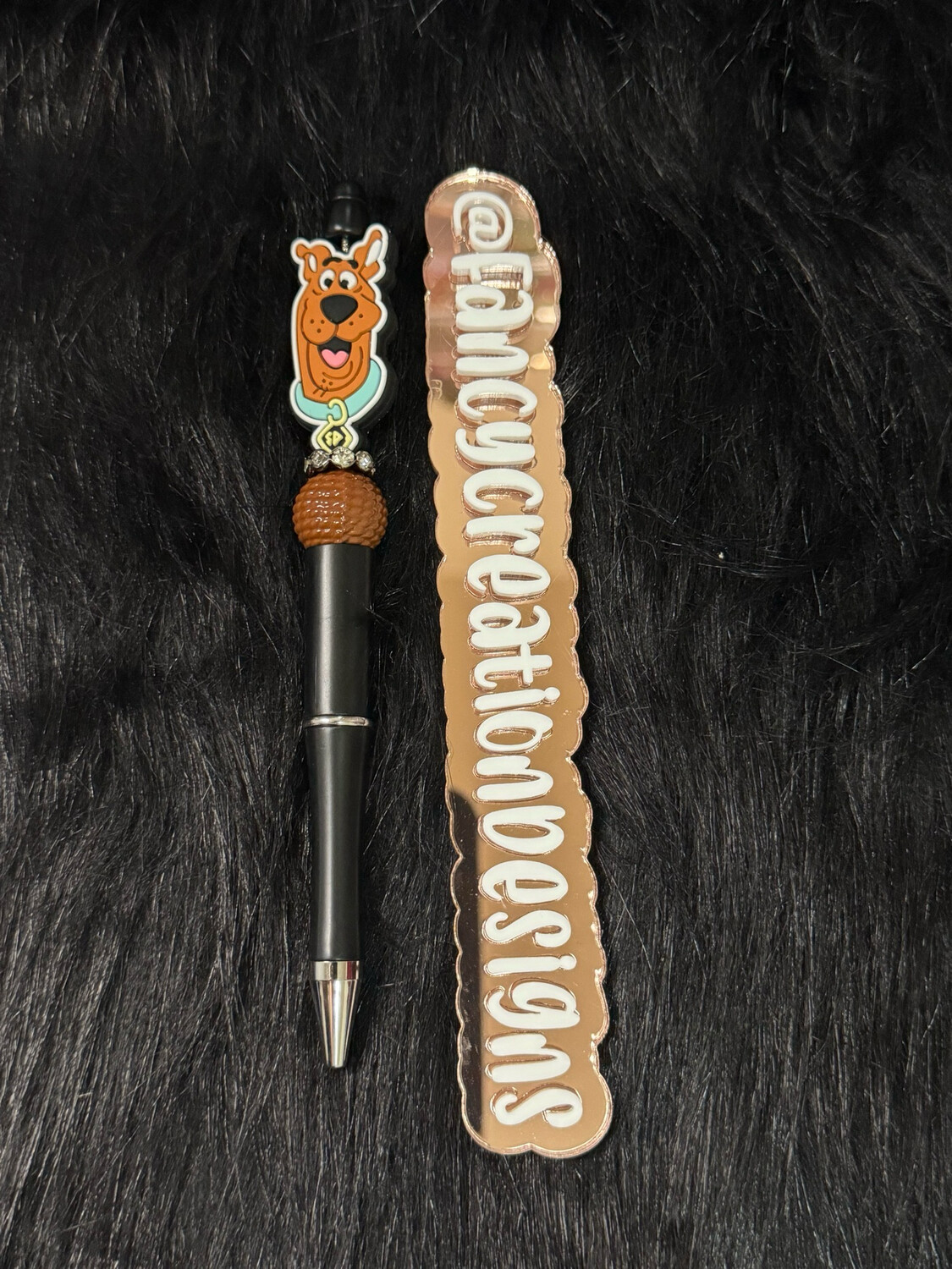 Brown Dog Beaded Pen