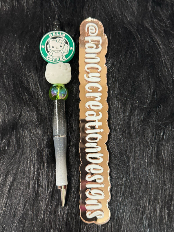 Hello Coffee Beaded Pen