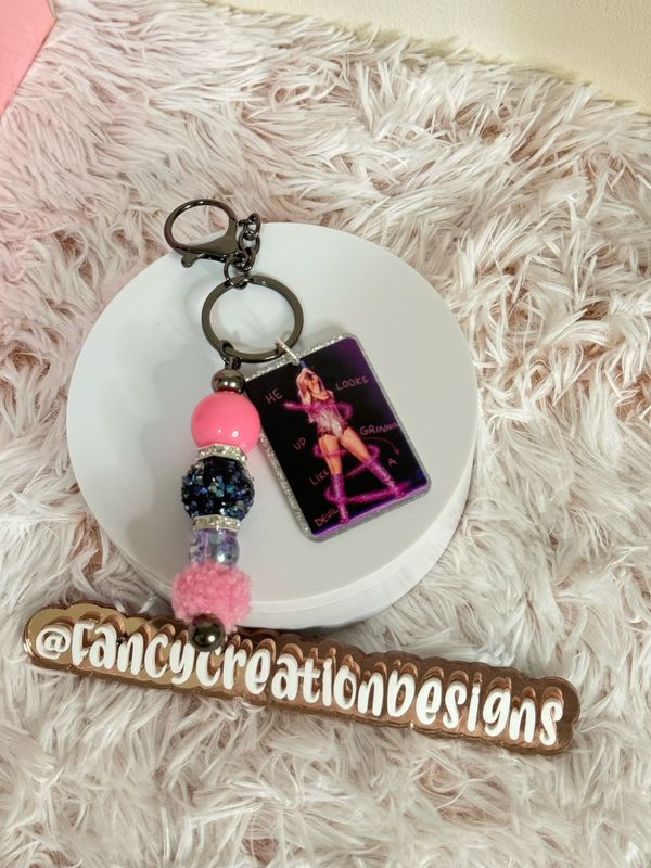 Taylor Swift Singing Beaded Keychain