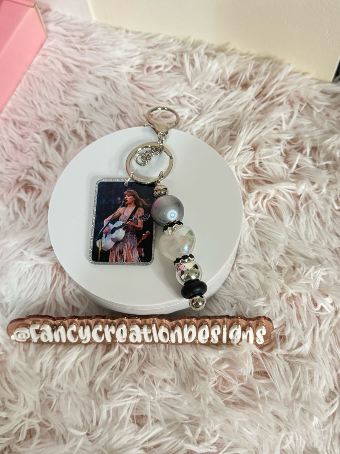 Taylor Swift Beaded Keychain