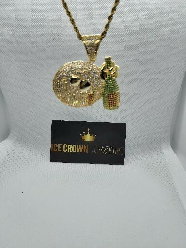 Drinking emoji pendant