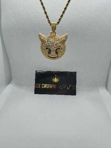 Devil Emoji Iced out pendant