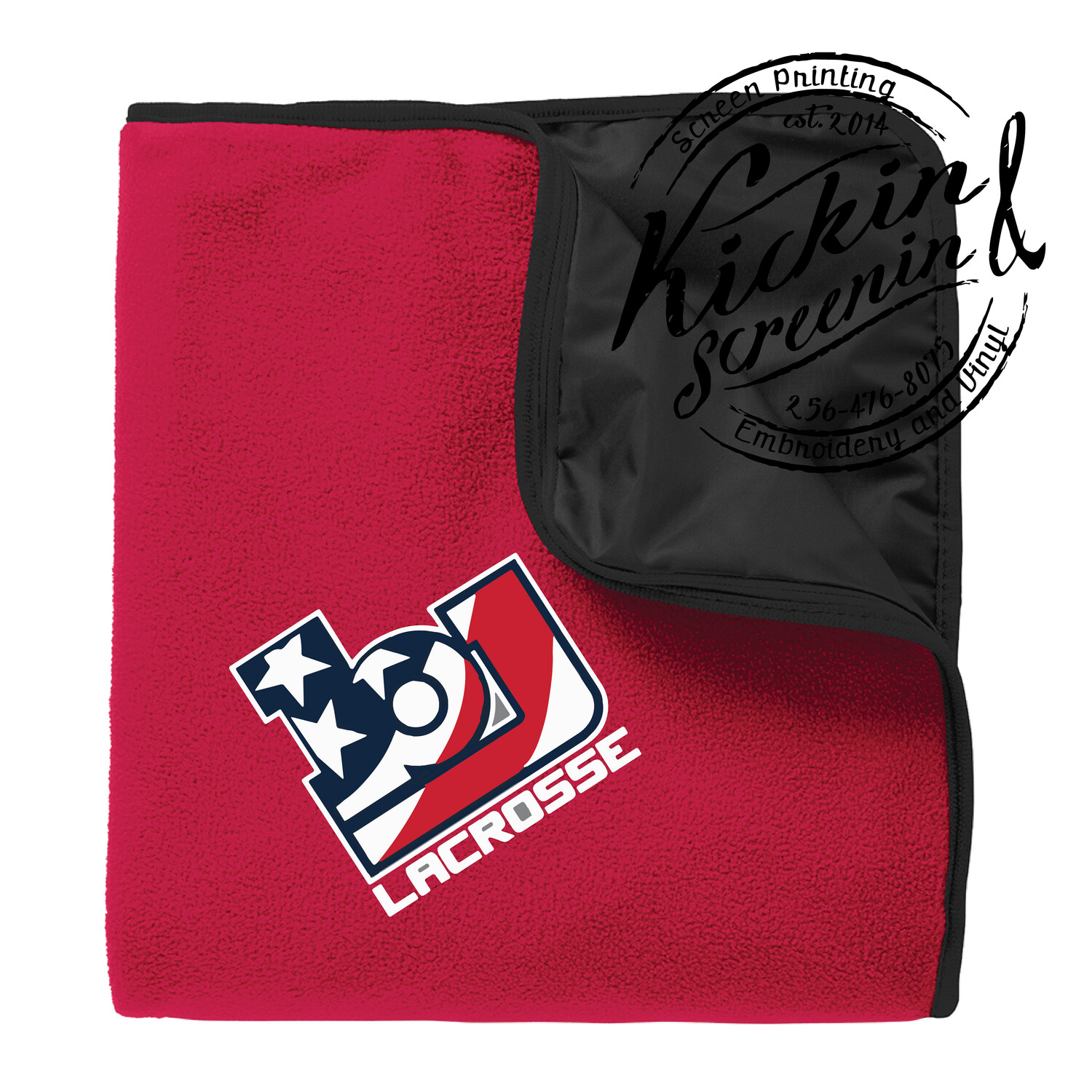Bob Jones Lacrosse Blanket, Color:: Red