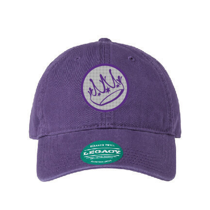 SRP Unstructured Solid Purple Embroidered Patch Hat