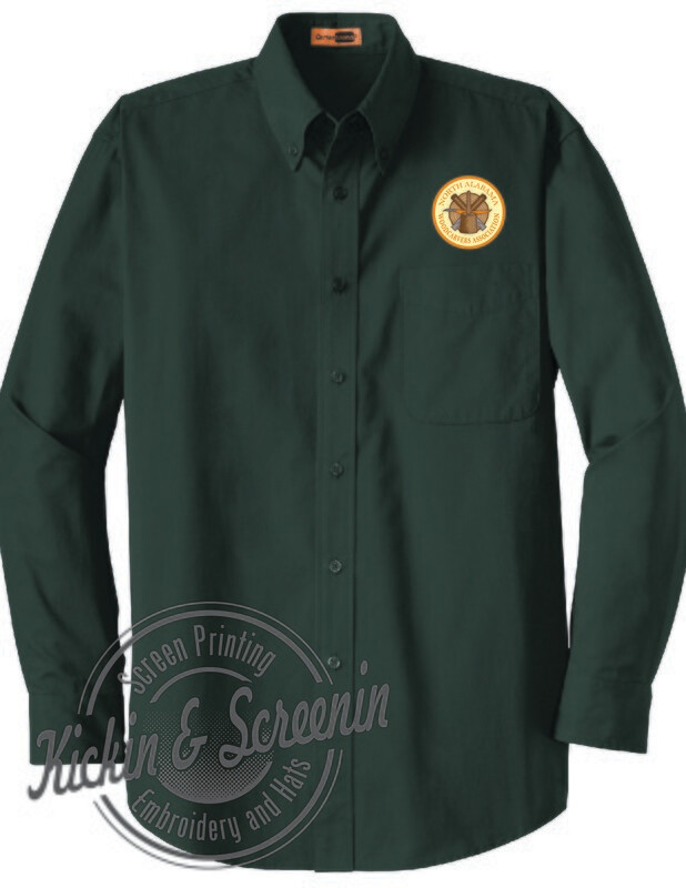 NAWA Mens Button-Down Dark Green