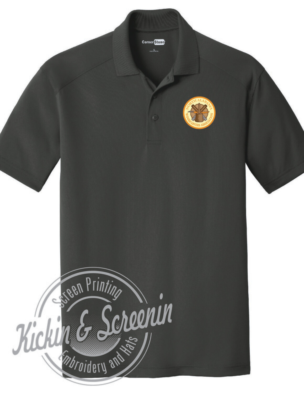 NAWA Charcoal Mens Lightweight Polo