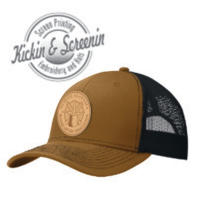 NAWA Leather Patch Hat Duck Brown and Black