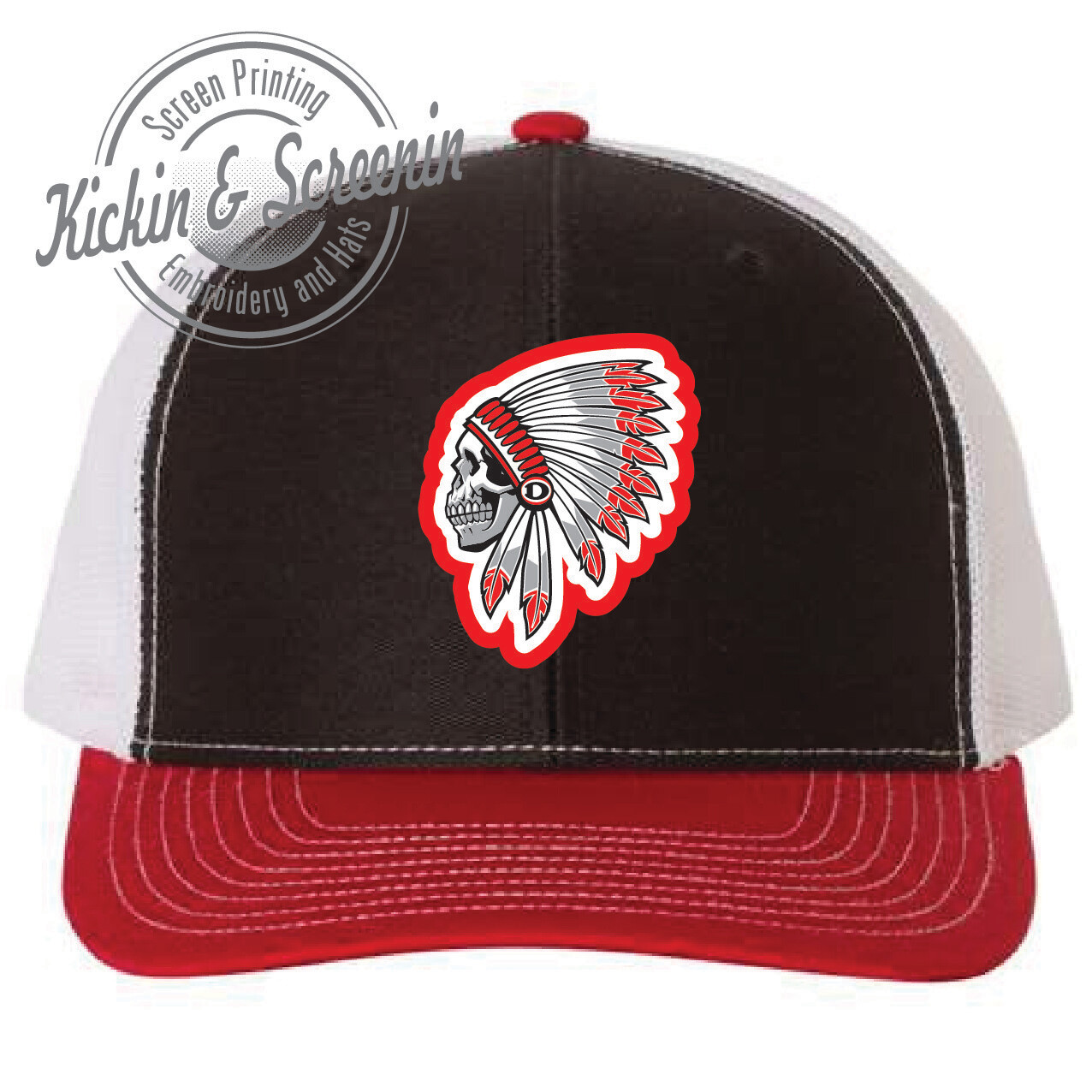 Red Raiders Indian Skull Patch Trucker Hat