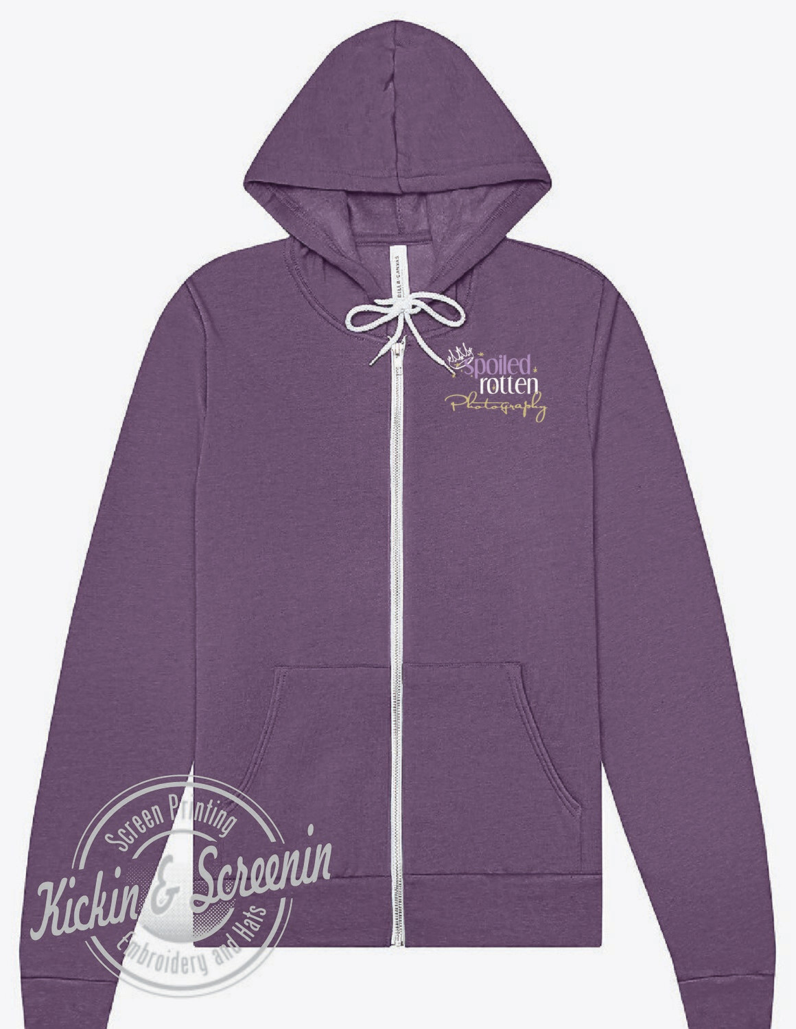 SRP Groovy Design Heather Purple Full Zip Hoodie Fall 2023