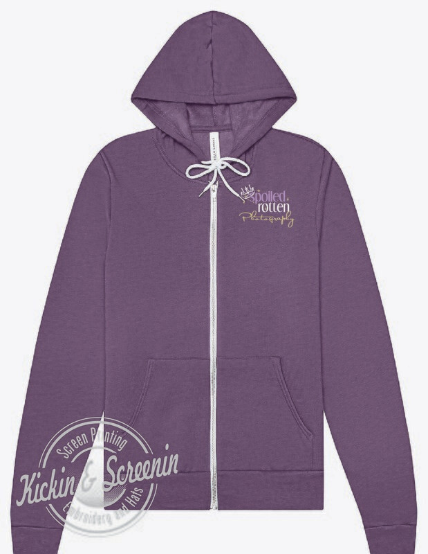 SRP Groovy Design Heather Purple Full Zip Hoodie Fall 2023