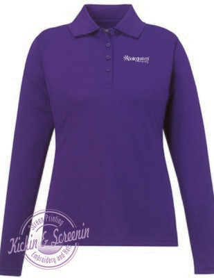 SRP Ladies Long Sleeve Performance Polo in Purple