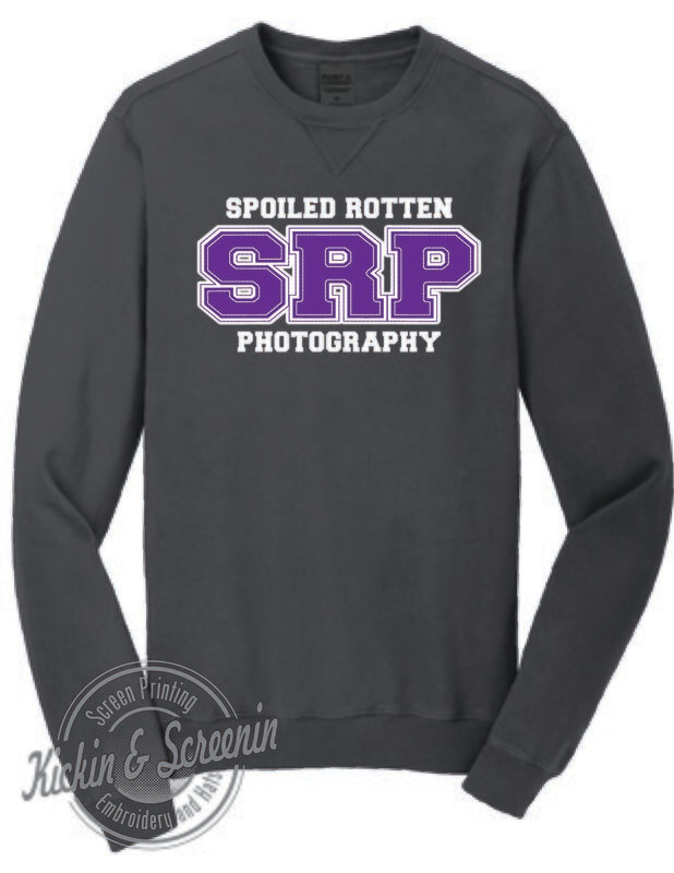 SRP Collegiate Applique Coal Crewneck Fall 2023