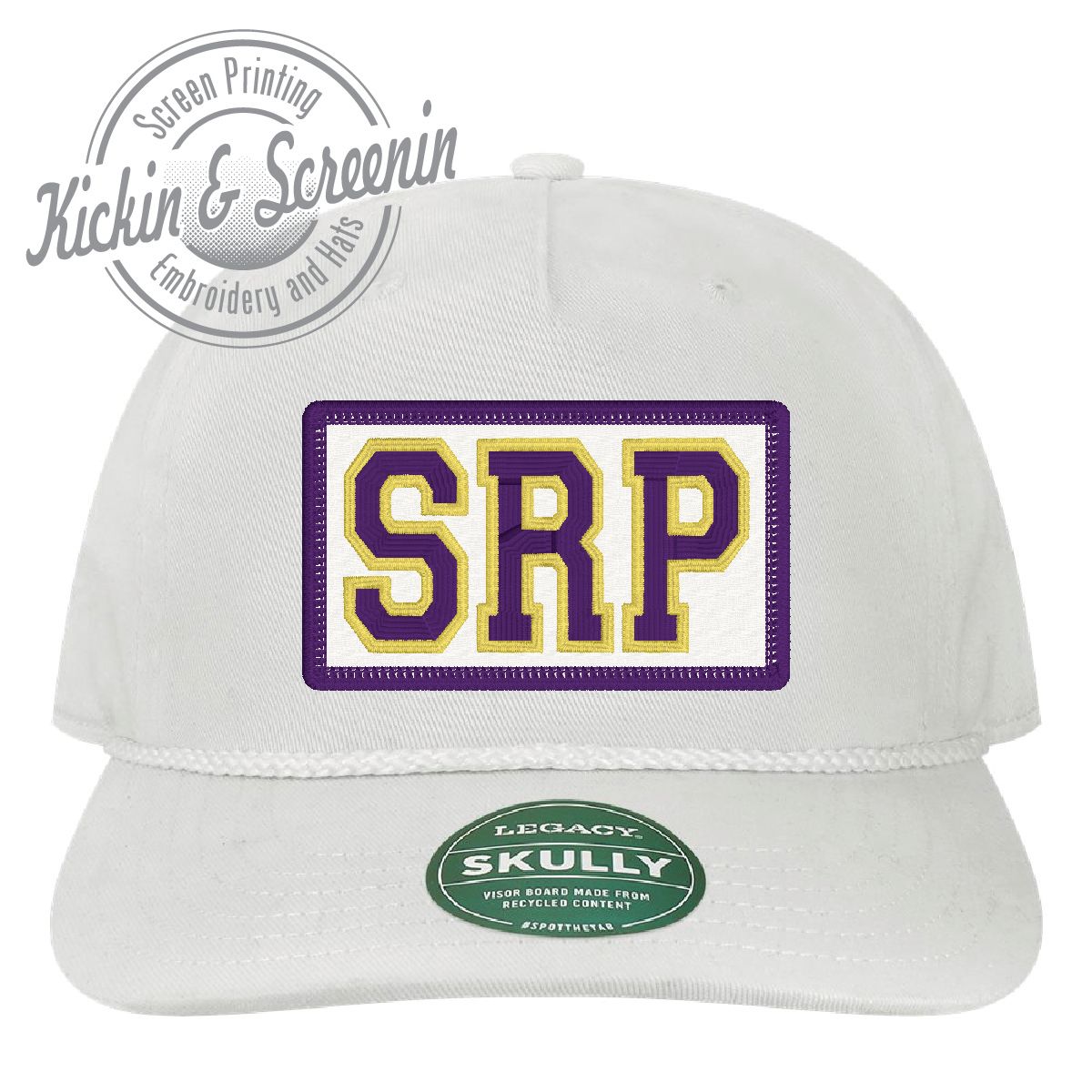 SRP Collegiate Patch Hat - White - Rope Hat