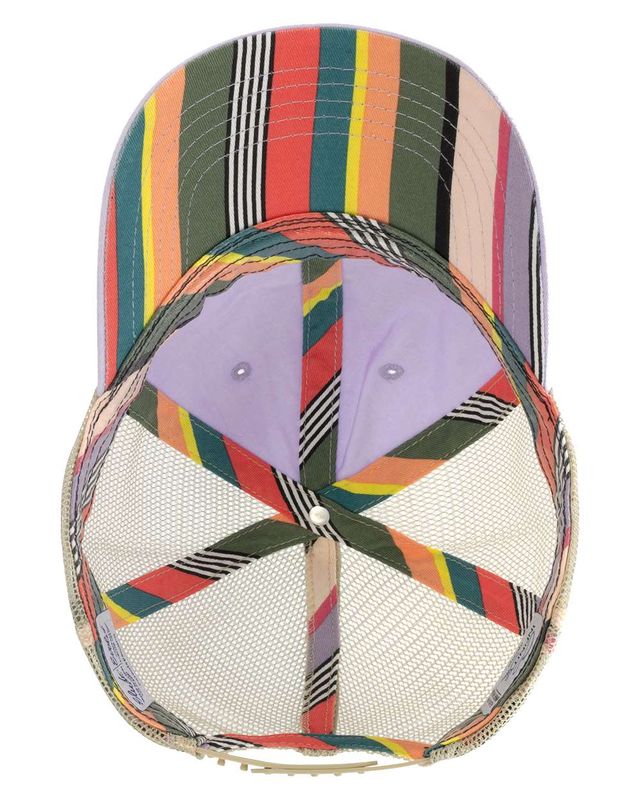 SRP Collegiate Patch Hat - Lavender/Stripes - TESS Ponytail Hat