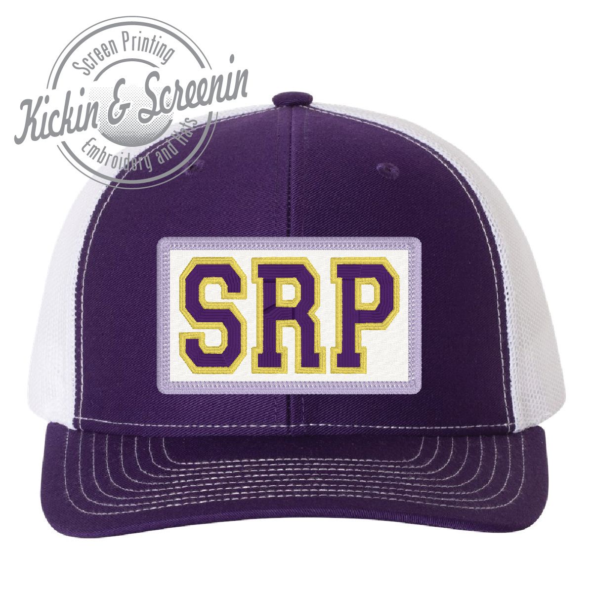 SRP Collegiate Patch Hat - Purple/White - Trucker Hat