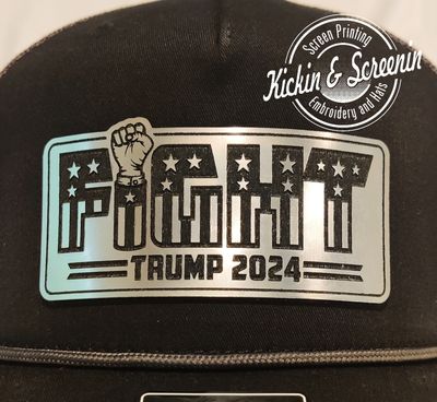 FIGHT Fist Metallic Patch  - Trump 2024 - Richardson Rope Hat