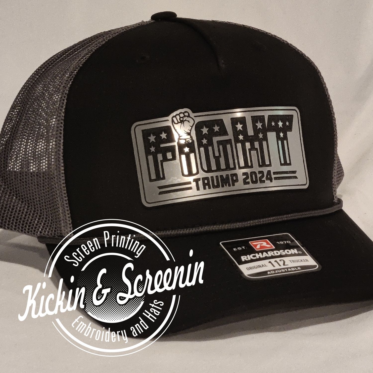 FIGHT Fist Metallic Patch  - Trump 2024 - Richardson Rope Hat