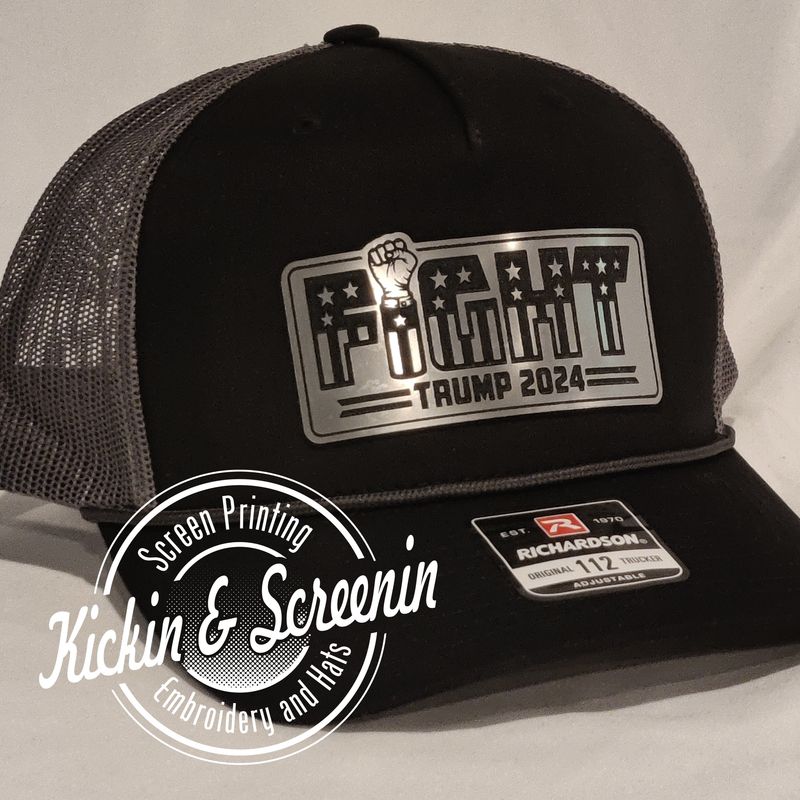 FIGHT Fist Metallic Patch  - Trump 2024 - Richardson Rope Hat