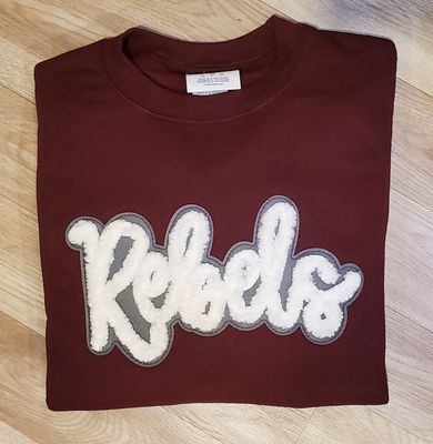 Rebels Crewneck - Felt and Chenille Yarn Applique