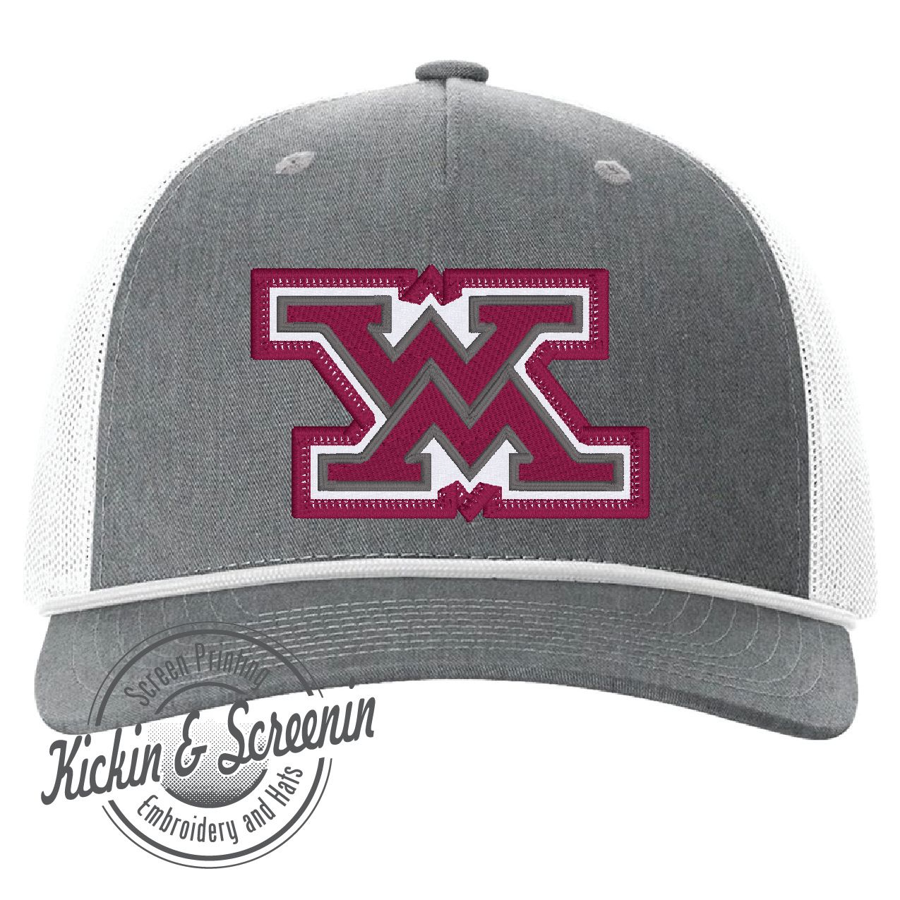 WM Patch Hat - HeatherGray/White - Rope Hat