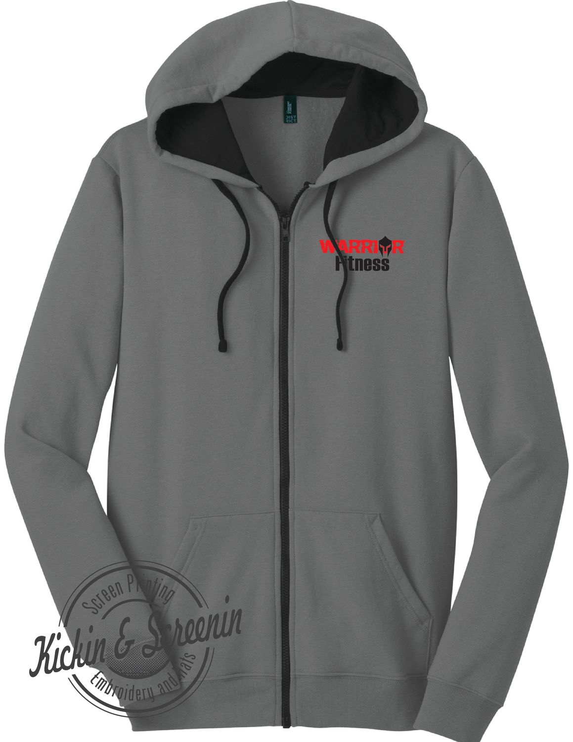 Warrior Fitness Full-Zip Hoodie - Grey