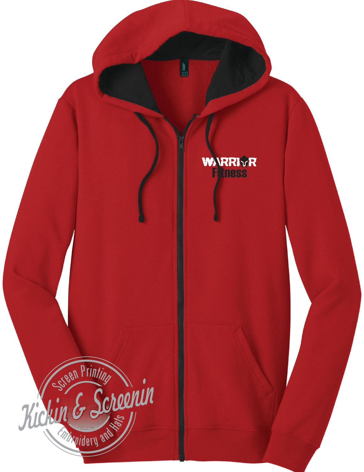 Warrior Fitness Full-Zip Hoodie - Red
